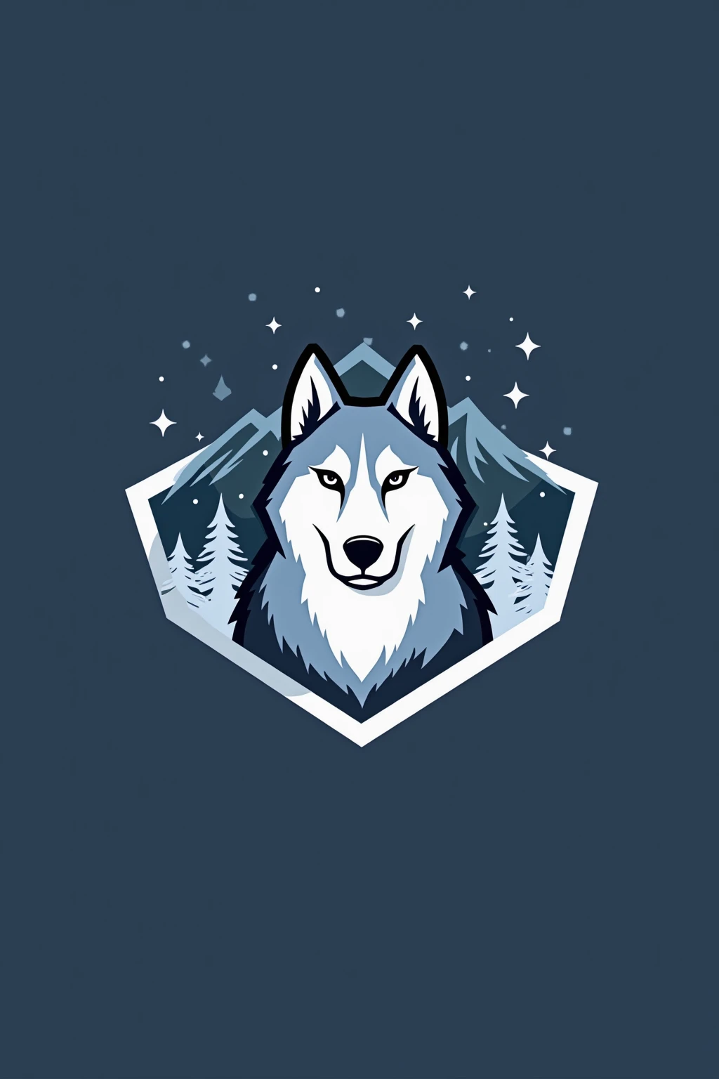 Logo featuring a husky 