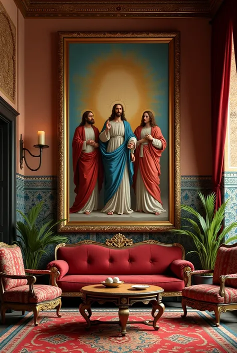 The Trinity by Masaccio Hanged in a Moroccan Salon