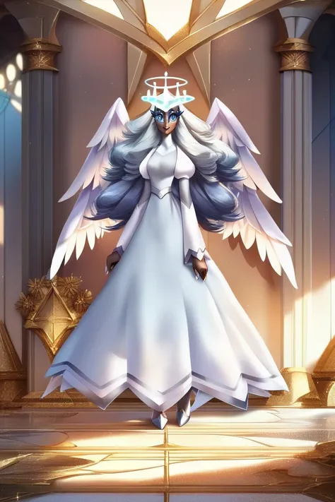 1girl, sera, halo, solo, standing, angel wings, full body, white dress, juliet sleeves, turtleneck dress,
BREAK
score_9, score_8_up, score_7_up, score_6_up, (high quality, detailed, beautiful), shiny, detailed beautiful eyes, outstanding, countershading, d...