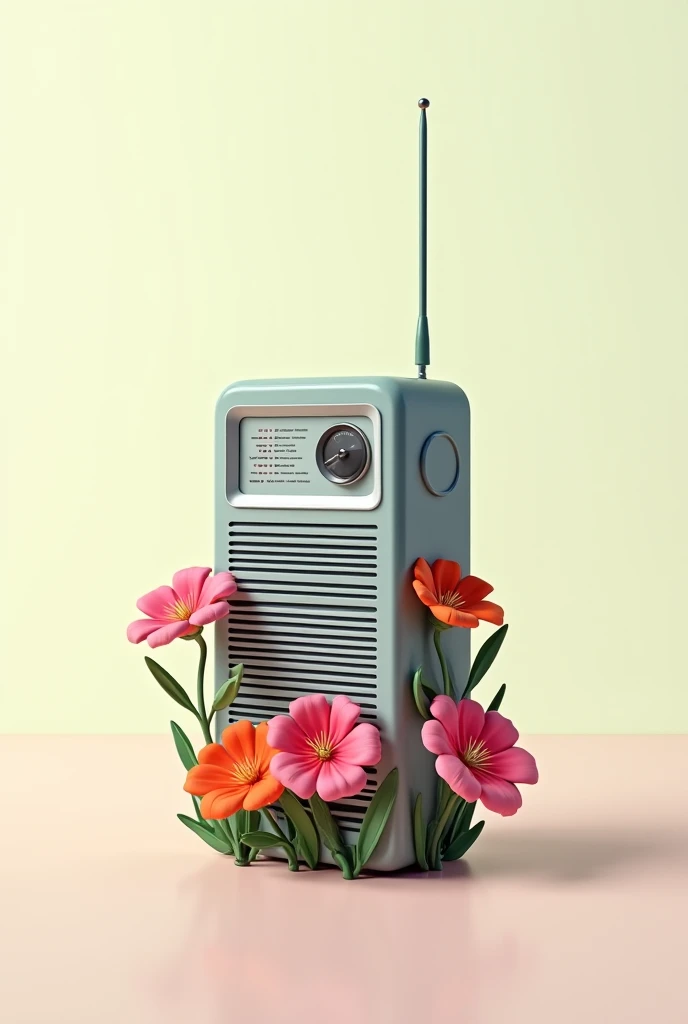 Now one that has only 5 flowers and in which the radio is vertical and with an antenna