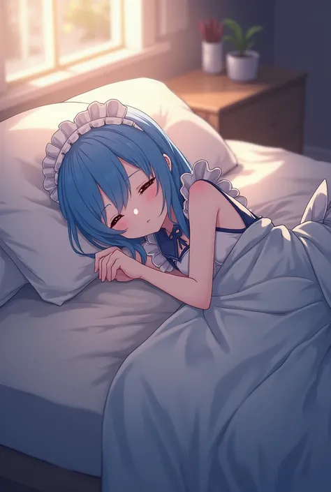 Rem from rezero. Lying on bed beside me. Ready to sleep