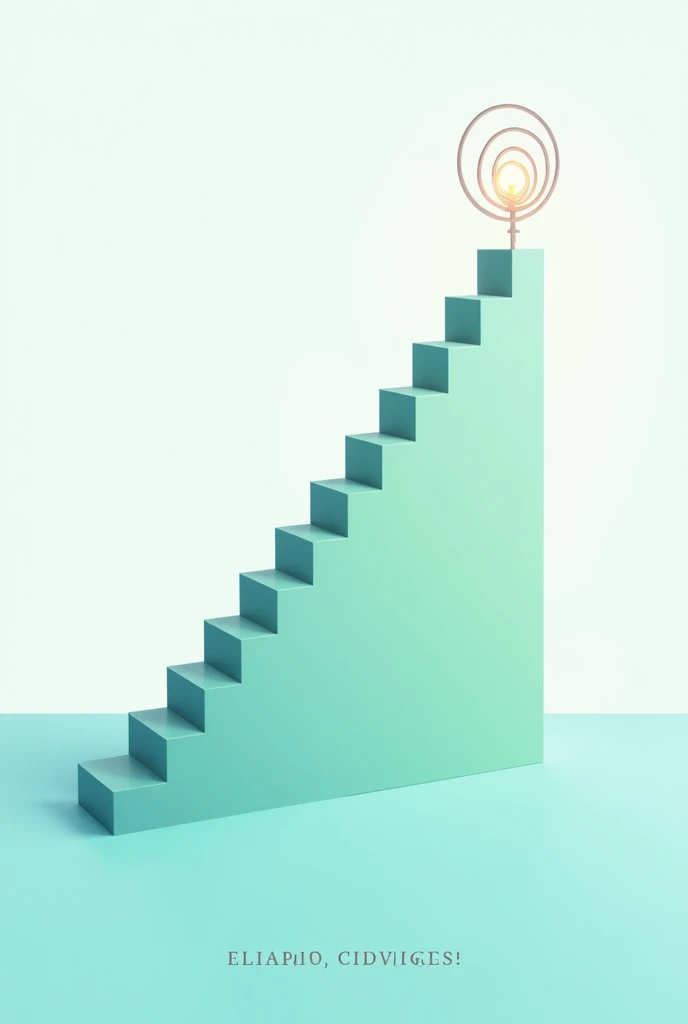 Design a minimalist book cover featuring a staircase made of small, incremental steps leading upward. Use a gradient color scheme (soft blues and greens) to symbolize growth. Include the title in bold, modern typography, with a tagline like 'Small Changes,...