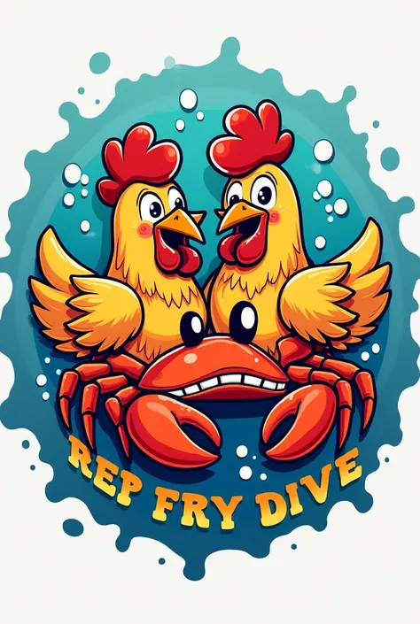 I need a logo for my food business name Deep fry dive.
My food items are carb fry, chicken fry, chicken sticks.Logo will be included with chicken & crab