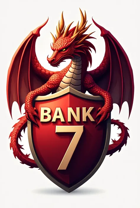 A logo with a red dragon holding a shield that has BA NK7 written in the center™