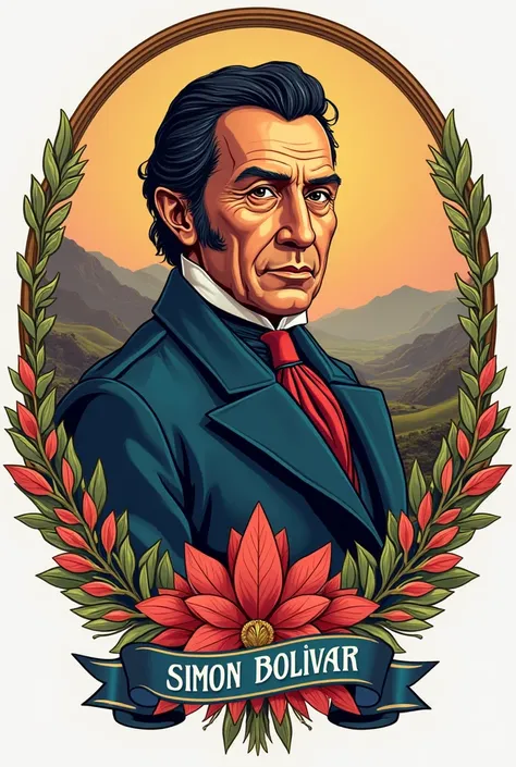 I would like to create a logo that represents the beloved in her bicentennial year and the liberator Simon Bolivar 