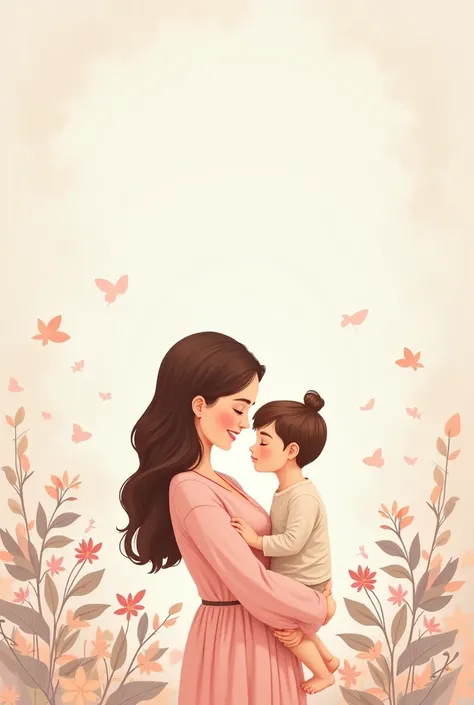 Generate a wallpaper for moms with baby names, create a beautiful vertical style background illustration. 