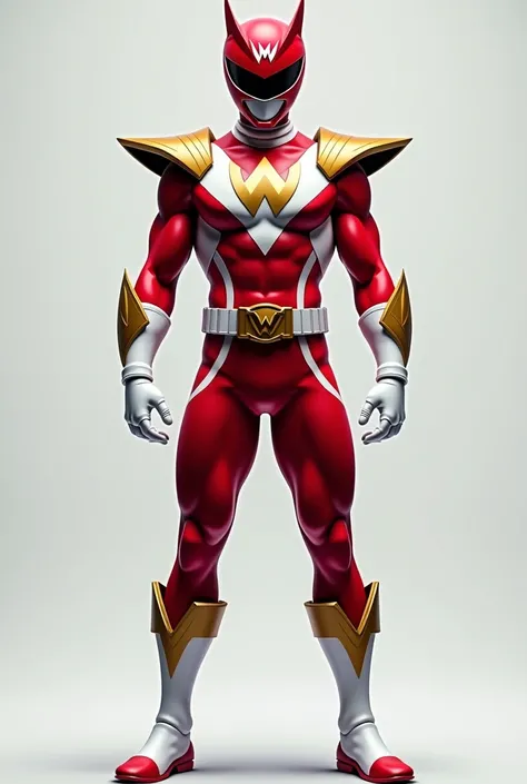  the costume is the color of each one , nred  por exemplo eh quase inteirred ,  the part of the helmet is red and the lower part is white ,  and has a mouth , igual no capacete de might morphin,  in the helmet in the colored part the visor , What is a W , ...