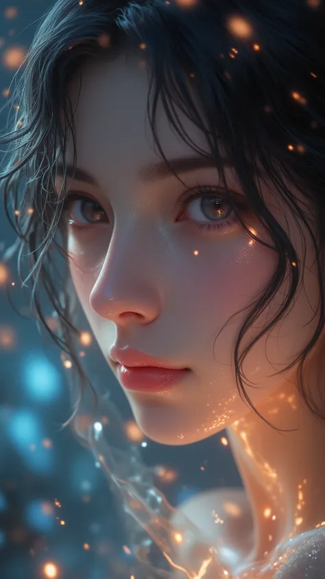    Immerse in high resolution   、 Original 8K wallpaper   ，  middle， showing a very beautiful girl   ，Detailed description ， ， creating masterpieces of extreme quality and art perfection ，   using light tracking technology to create a very wild atmosphere ...