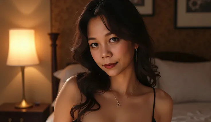 Asian busty woman showing off the sex appeal of a married woman