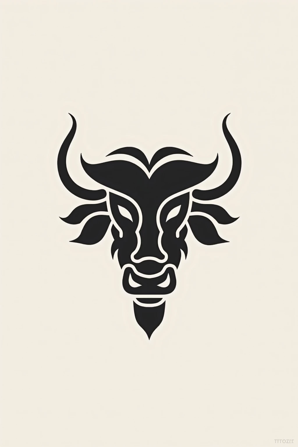 Minimalist buffalo head tattoo