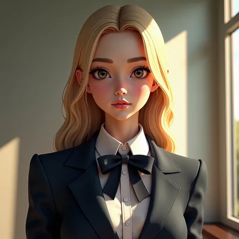  1 girl，( Very Pretty High School Girl:1.3)， Masterpiece， top quality， high resolution，((( photorealistic)))， RAW photos ， ray tracing ， physically-based rendering， beautiful girl，(Age 15:1.4)， beautiful girl，Stand and face forward，( big eyes:1.4)，Beautifu...