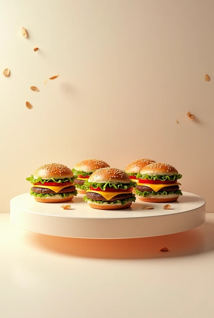 I want an empty presentation board 
Of hamburgers? 