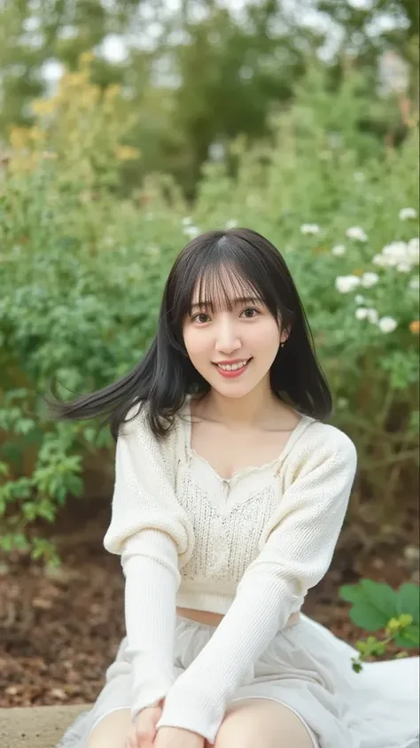 (Spring colorful sweaters and shirts 、 two girls with slender small breasts 、Low-angle shot of a girl with long hair and blunt bangs :1.5)、(Low-angle shot of a girl dancing happily、Hair swaying in the wind :1.5)、(Autumn leaves in full bloom、Leaves swaying ...