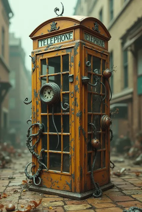 Salvador Dali's twisted surrealist English telephone booth