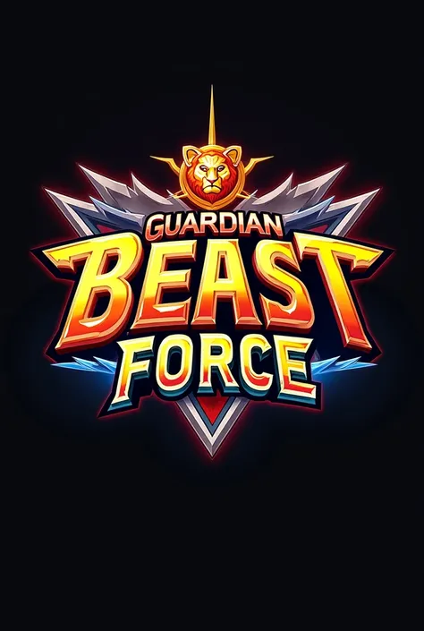 For logo **Guardian Beast Force**,  is the most iconic element that can be incorporated to match the style of tokusatsu , especially Super Sentai , is:  

### **1.  Bold and Dynamic Typography **  
 - Large letters with sharp or slightly curved effects to ...