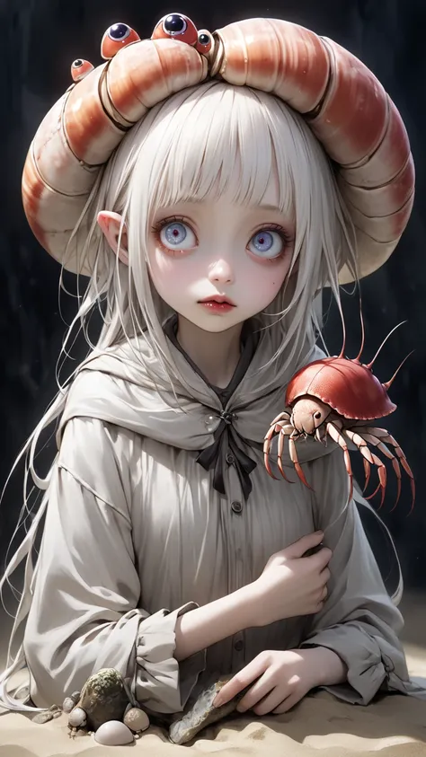 THE WORLD OF TIM BURTON,  albino,  extremely realistic 、Hermit Crab Girl、