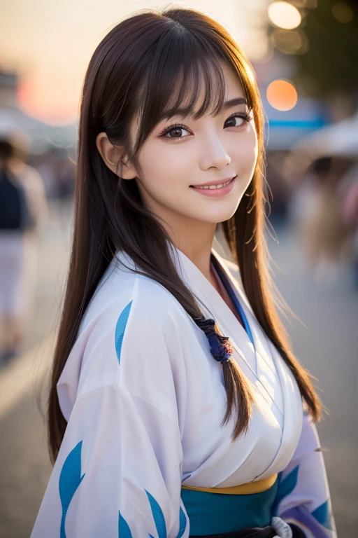 ((( top quality, 8k, Masterpiece))), Clear focus, ( beautiful woman with perfect figure ), slender, ( hairstyles at their best:  up )), ((  kimono: Cane)), street: 1.2 High Definition Face and Skin Textures Detailed Eyes Double Eyelids Random Postures, (sm...