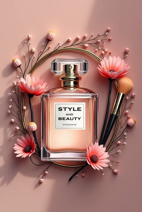 logo or image about my beauty store, perfumery with makeup and that the name  "Style and BEAUTY" to attract the attention of customers and convey trust