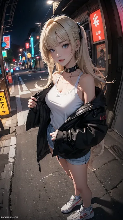 (((8k wallpaper of extremely detailed CG unit:1.2, ​masterpiece, hight resolution:1.2, top-quality:1.2, masutepiece))), ((a very beautiful woman, Leaning against the wall:1.2, Hands between legs:1.8, female masturbation, fingering, Street fashion:1.2, wear...