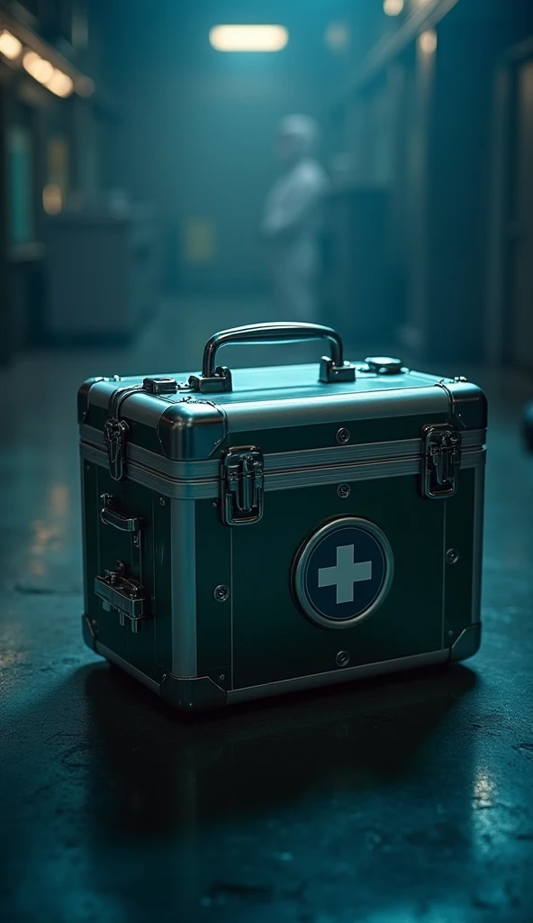 medical kit, focus to the medical kit,  detailed image, cinematic scene, cinematic lighting, ultra realistic, hyper realistic, highly detailed image, Full HD image, --ar 9:16
