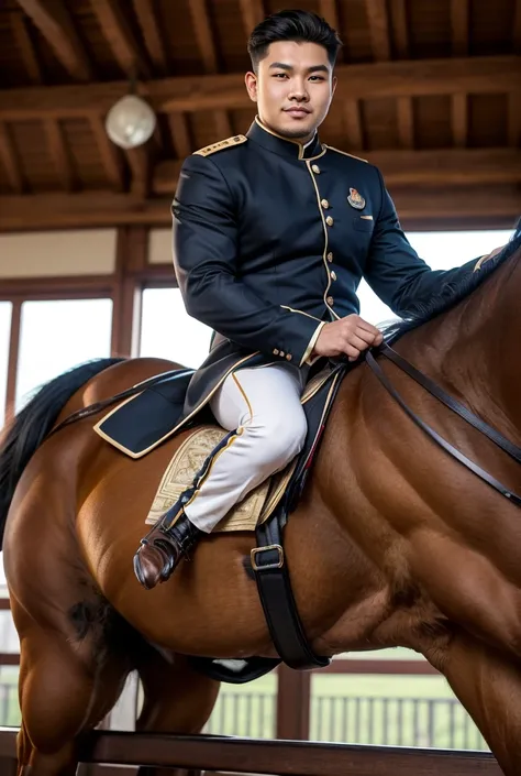 Sukhbaatar is 6 feet and 3 inches tall, and weighs 200 pounds exactly. Sukhbaatar is 20-year-old Mongolian man, with strong, sharp handsome features and a confident seductive smile. The picture shows Sukhbaatar on top of a horse, his body poised and powerf...