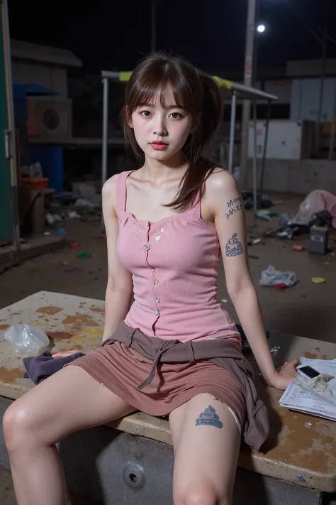 NSFW,
Realistic, photojournalism, documentary technique,
Hasselblad, 85mm Carl Zweiss lens, high resolution,
(full body visible :1.5),

Looking at the camera and looking a little surprised,

Young Korean girl,
She is Arin, the youngest member of the idol g...