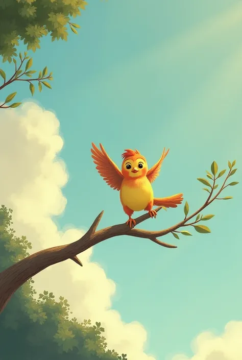 Benny was a little bird who was afraid to fly. He watched his friends soar in the sky, but he stayed in his nest.

One day, a strong wind shook the tree, and Benny’s nest wobbled. “I must be brave!” he thought. He flapped his wings and, to his surprise, he...