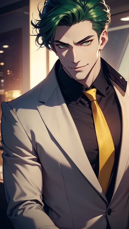 (   league player ,4K,8k,   highres,   masterpiece :1.2),   ultra-detailed  ,(realistic,photorealistic,photo-realistic:1.37),34 years old, man,3 day beard,Beautiful anime,Portraits,strong,Masculine,   with dark hair  ,sharp jaw,     mesmerizing yellow-gree...