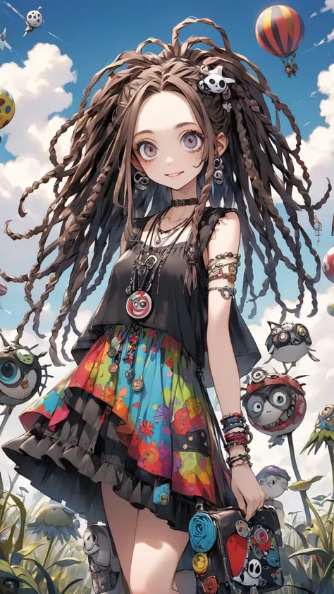  Tim Burton's Style、Hippie Fashion、 dreadlocks、 girl、