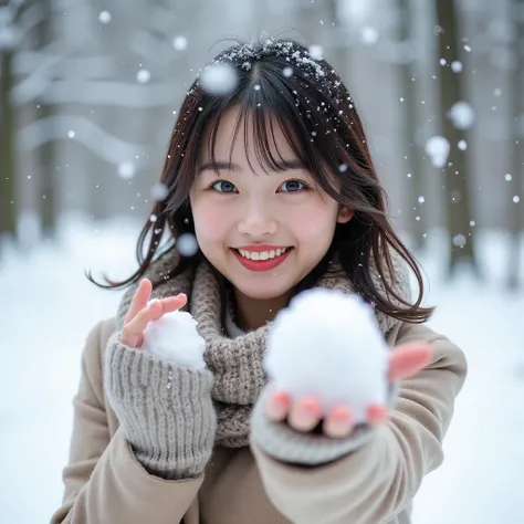 『 1 Japanese girl:1.3』『 REAL PHOTOS:1.3』 top quality:1.2、(( big breasts))、 I can see a little cleavage 、((young 20 year old woman ))、(( have red cheeks ))『 is showing teeth and laughing:1.9』、((( anatomically correct、 perfect anatomy in pool water、 anatomic...