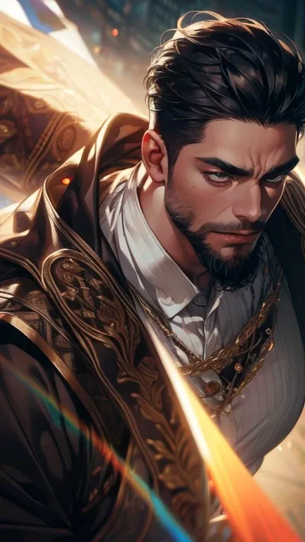 (   league player ,4K,8k,   highres,   masterpiece :1.2),   ultra-detailed  ,(realistic,photorealistic,photo-realistic:1.37),36-year-old black man,3 day beard,Beautiful anime,Portraits,strong,Masculine,    with black hair  ,sharp jaw,     mesmerizing eyes ...