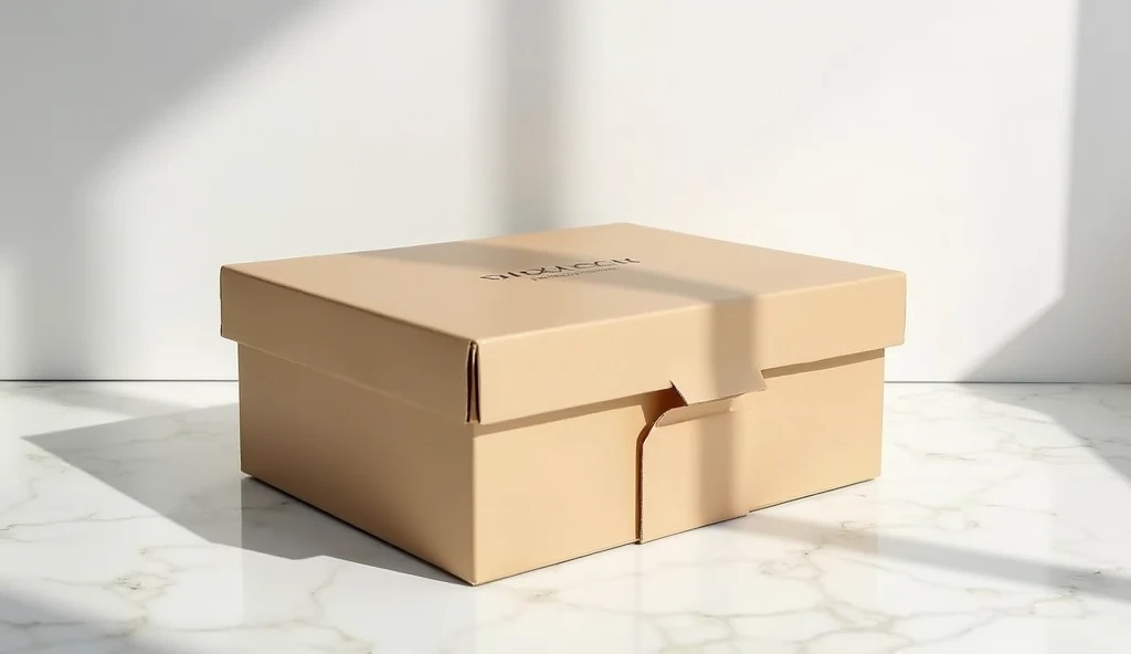  An exclusive rectangular packaging box with natural kraft cardboard color .  Box has a unique design with two window pieces arrow-shaped up and down ,  provides a modern and minimalist look .  There is an ergonomic handle at the top that blends in with th...