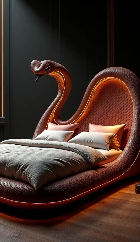 bed in the style of snake