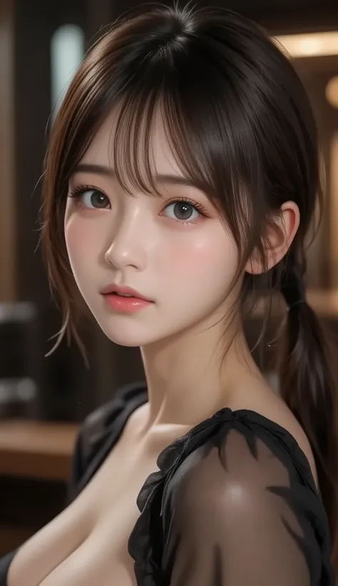 8k, ultra high resolution , top quality, Masterpiece,rule of thirds,golden ratio, surreal, photos, one woman,( girl:1.3), cute, cute顔, Beautiful Eyes in Every Detail , 細かく Details, mature woman, princess,Close UP,smile, black hair, shorthair,Bowl cut,I...