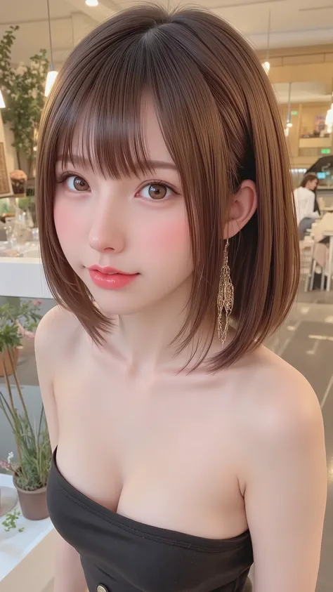     Thin, Small-Breasted Young Beauties 、 ((( Short Bob Hairstyle:1.4)))  、  look down、whole body、   Slightly Flaky Composition    、((  Best  Masterpiece 、 Max image     、 最  high resolution、   photorealistic、   RAW Photo   、  Detailed Body Description   、...