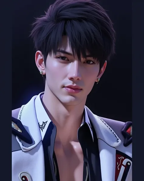 Male, handsome and cool,3d,age25-28,anime style,young,asian