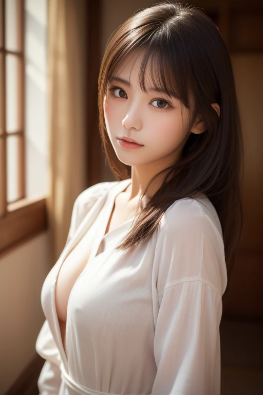  top quality,  focus on face , Soft light,  ultra high resolution, ( photorealistic:1.4),  RAW Photo ,
 1 Japanese girl, Alone,  cute, (pupil,  light in the eye),   detailed beautiful face, ( small breasts),( high resolution skin texture),
( long hair),
 i...