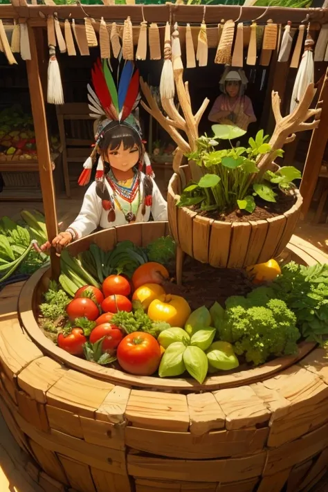    Native American、Navajo tribe   、Decoration、   the pendant top is a deer antler、 Do you take the horn of a horn   、 レザーでDecorationされた 、Harvesting vegetables 、 lots of people、  sounds fun、