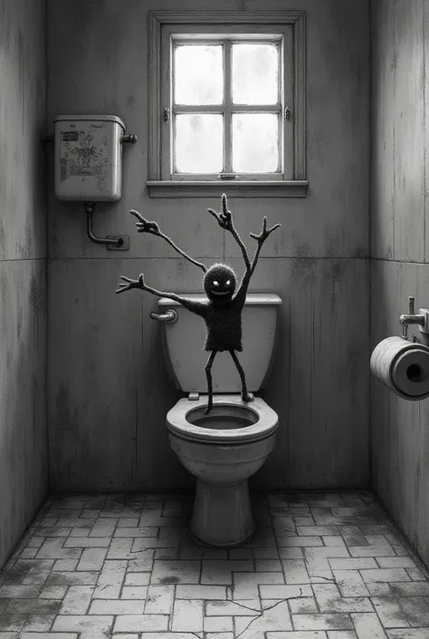 Skibidi toilet, dark, pencil art