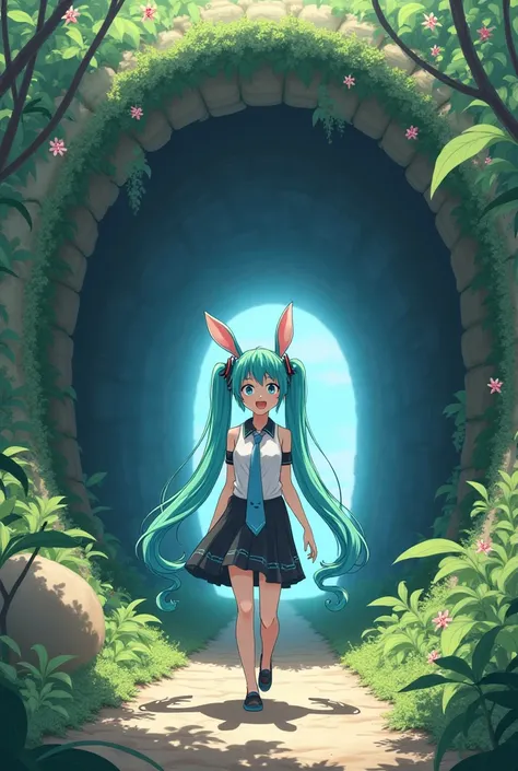 1 girl,  Hatsune Miku, rabbit hole, ngực to