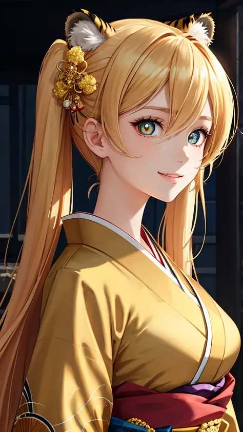 (masterpiece:1.3, best quality:1.3, ultra detailed:1.2, sharp focus:1.2, high resolution:1.2)
(beautiful anime girl:1.3, young female:1.2, gentle smile:1.2)
BREAK (bright golden hair:1.3, long straight hair:1.2, twintails:1.2, flowing hair:1.1)
(large expr...