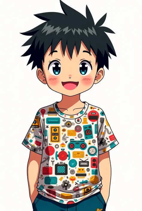 Adnan toys  on anime boy shirt