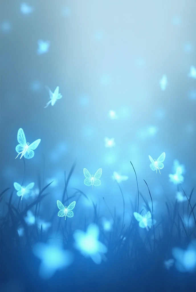 I want a picture that is 2754 long and 1604 wide. It has blue fireflies and the background is white and gray