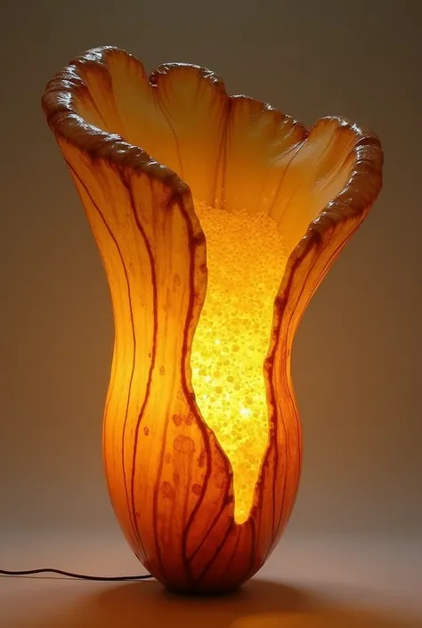 a big dried flower resin lamp, the pollen is the light.