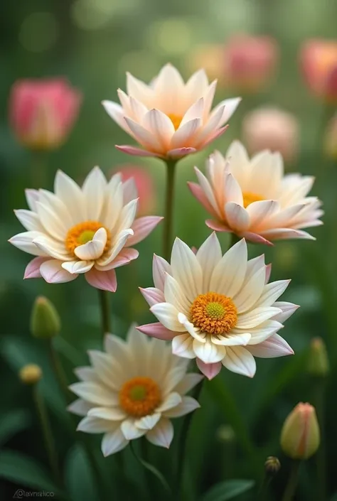 Chamomile-shaped tulips