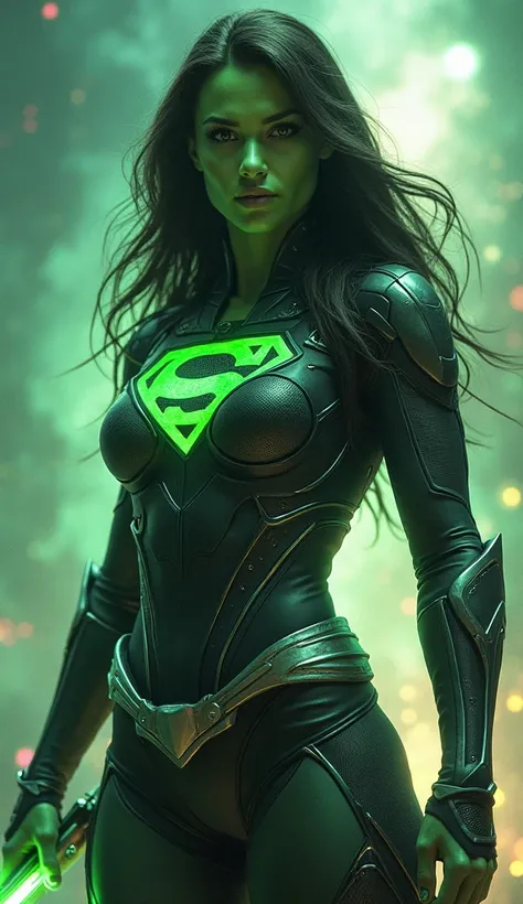 gamora + supergirl combined 1girl