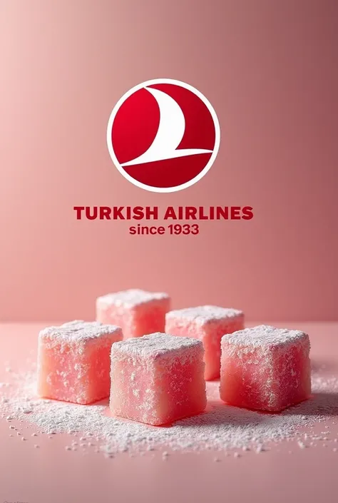 make a turkish delight picture with turkish airlines' logo along with a slogan. "Why fly ordinary when you can fly extraordinary?"  also add "Since 1933"