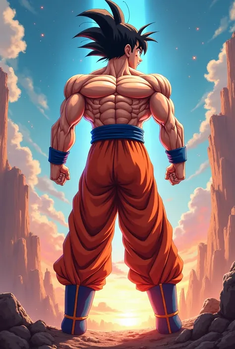 Goku,super Sayama, flex abs,6 packs, muscular, handsome