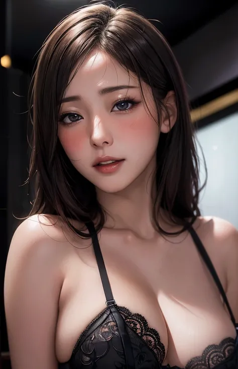 woman 、black lace bra,black  lace panties、busty、((( dark room:1.４)))
((( Masterpiece))), ((  top quality)), (( 複雑な Details)), ((  super realistic realism )), , 成熟したwoman,  成熟したwoman,   see through,    high definition  , illustration, 1人の成熟したwoman,    Perfe...