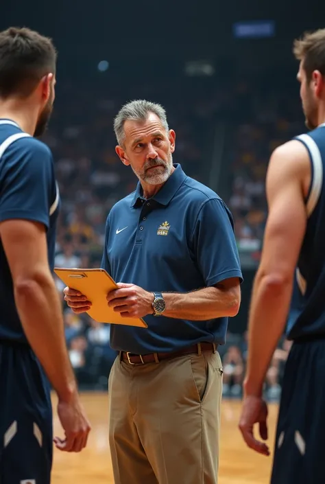 basketball coach setting a play